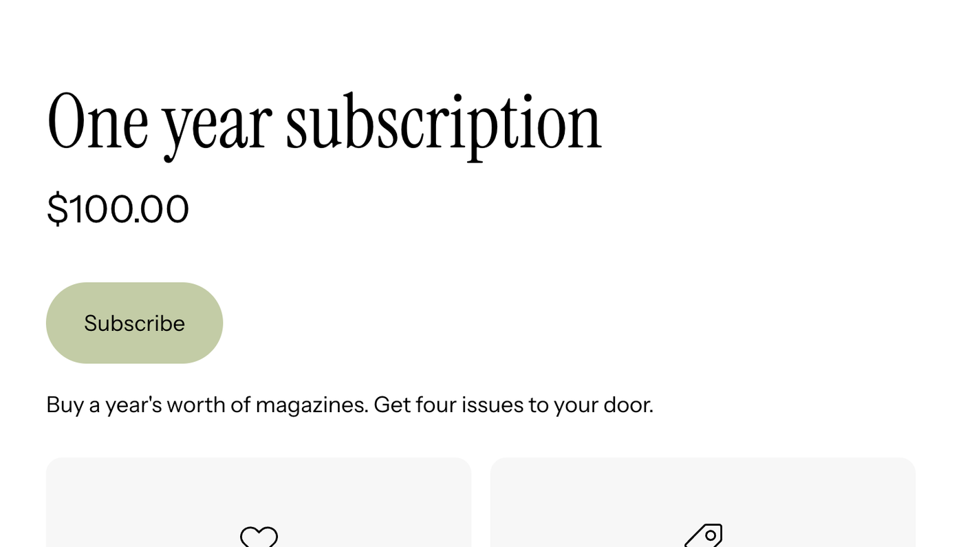 Subscribe button